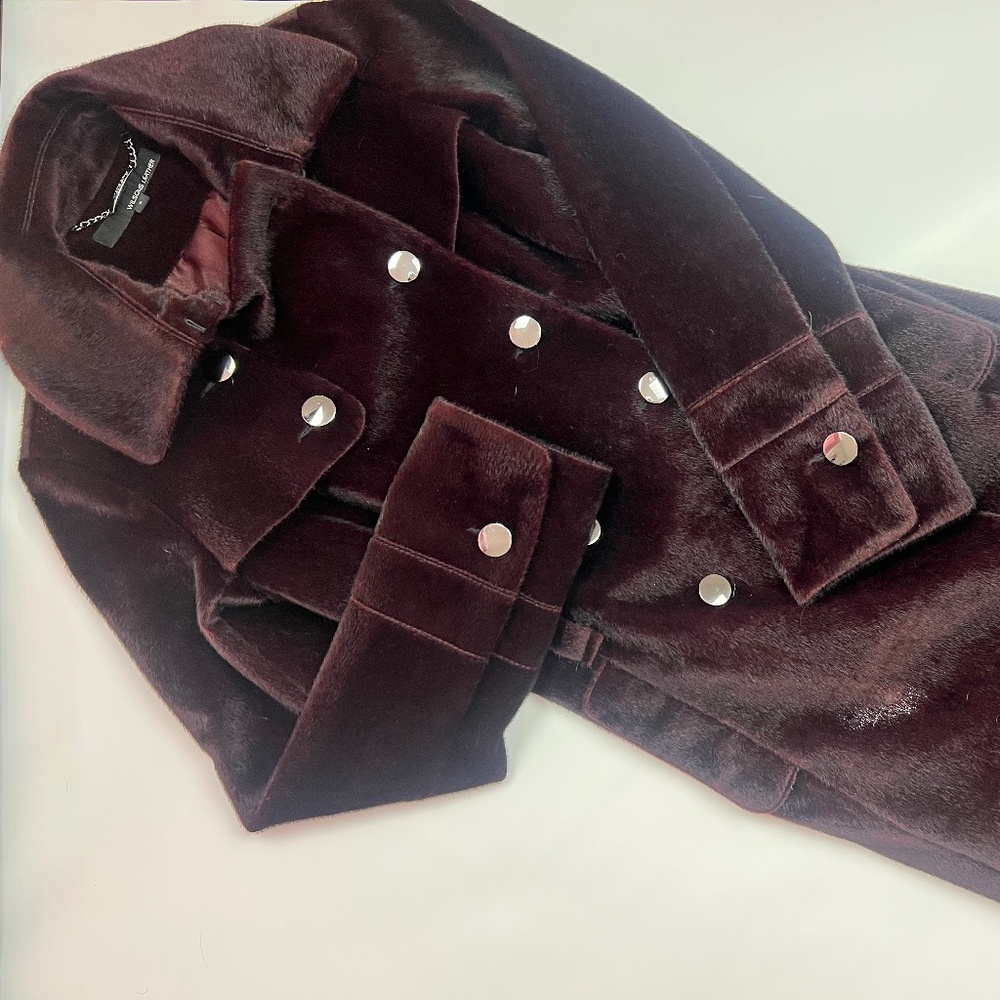 Vintage America Deep Burgundy Pea Coat